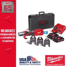 Milwaukee M18 ONEBLHPT-302C V-SET M18 FORCE LOGIC Szénkefe nélküli présgép szett ONE-KEY technológiával (2x 3.0 Ah akk + töltő)