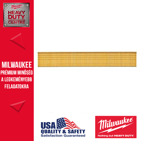 Milwaukee Szegek és tűzőkapcsok, gyanta bevonatú, galvanizált, 10000 db - 19 mm