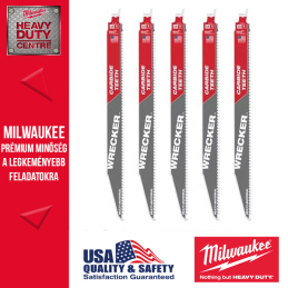 Milwaukee Többfunkciós nagy teljesítményű WRECKER karbidfogas fűrészlapok, 300 mm - 5db