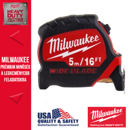 Milwaukee Prémium Széles Mérőszalag 5 m / 16 láb / 33 mm - 1 db