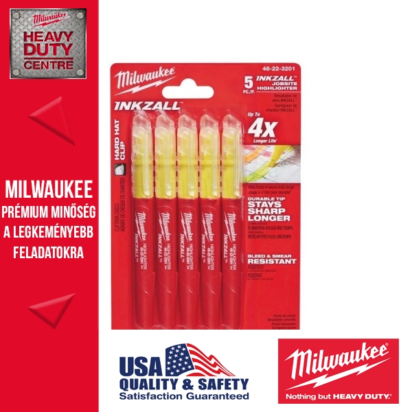 Milwaukee INKZALL Szövegkiemelő filc - sárga