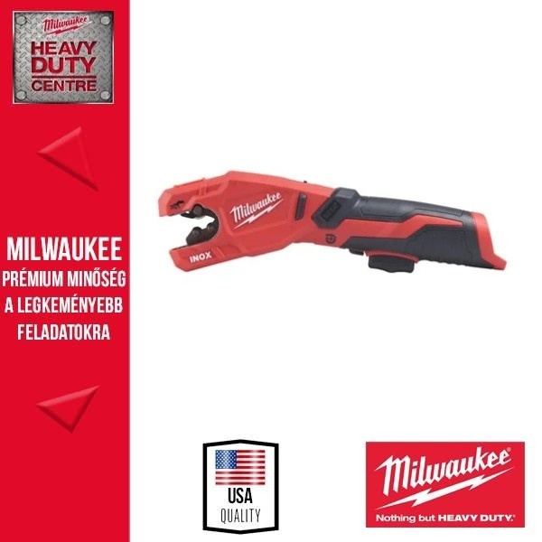 MILWAUKEE M12 PCSS-0 Akkus csővágó INOX akku és töltő nélkül