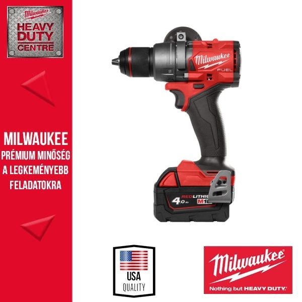 Milwaukee M18FPD3-402C M18 FUEL ÜTVEFÚRÓ-CSAVAROZÓ