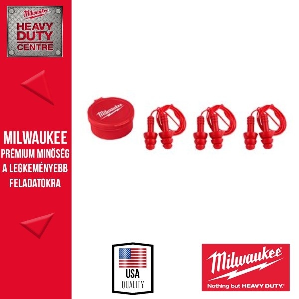 Milwaukee Zsinóros füldugó 3pár/csomag