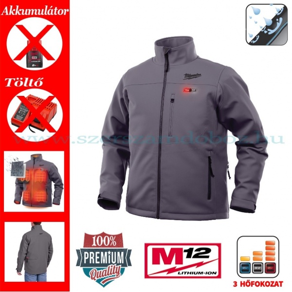 Milwaukee M12 HJ GREY5-0 Fűthető kabát (XL)