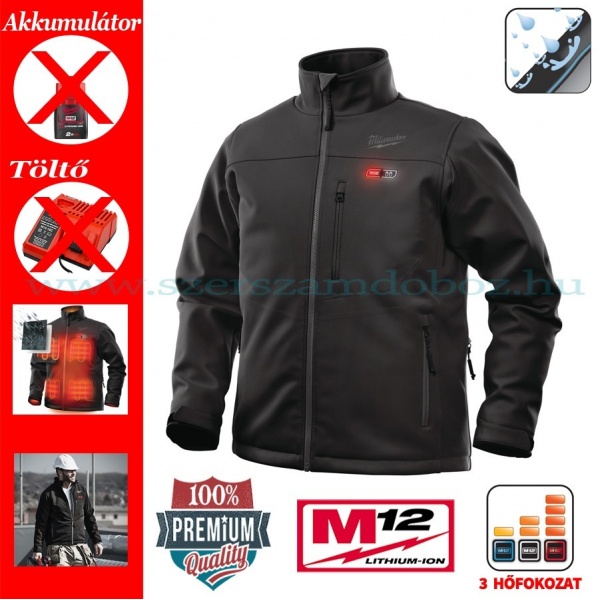 Milwaukee M12 HJ BL5-0 Fűthető kabát (XL)