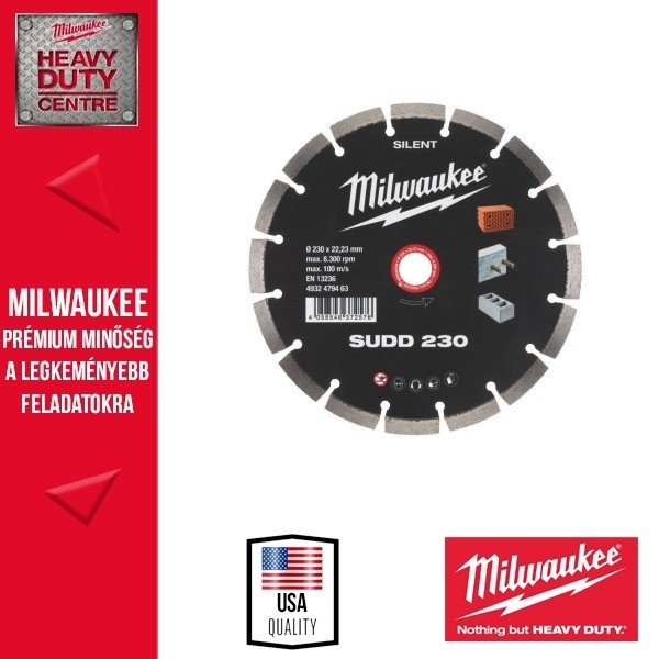 Milwaukee SUDD Gyémánt vágótárcsa 230mm
